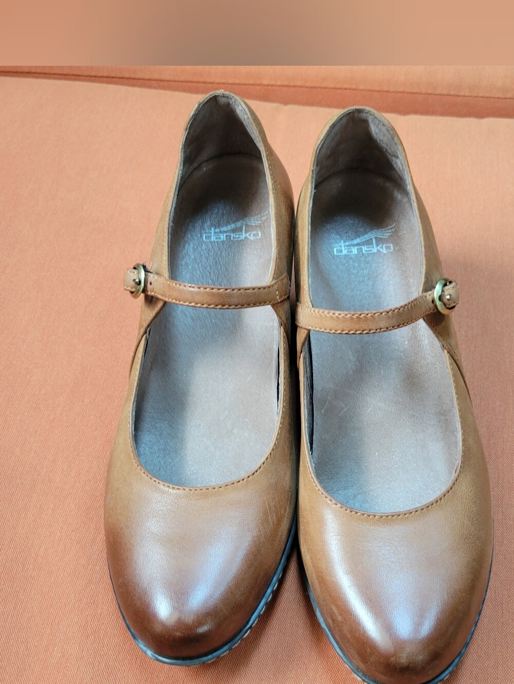 Dansko Loralie Mary Jane Wedge Distressed Leather Heel Women Size 38 Comfort - Picture 6 of 11